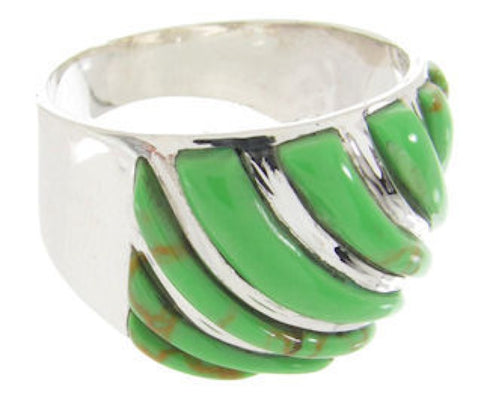 Gaspeite Silver Jewelry Southwest Ring Size 6-1/4 YS61552